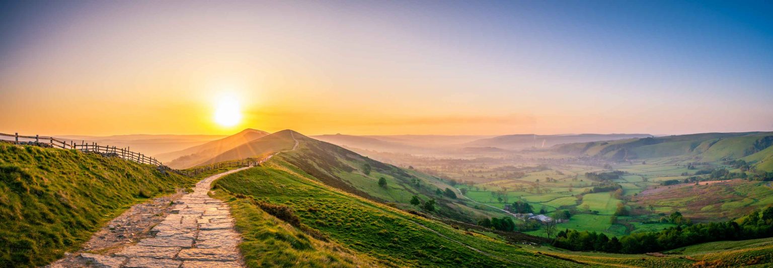 Peak district at sunrise